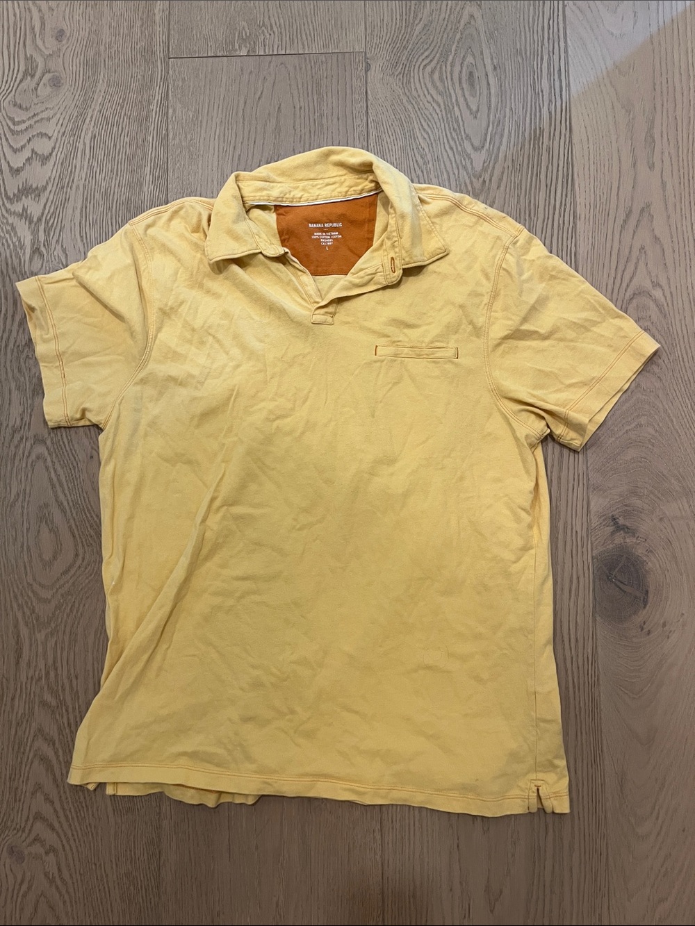 Banana Republic Yellow Men's Polo Shirt